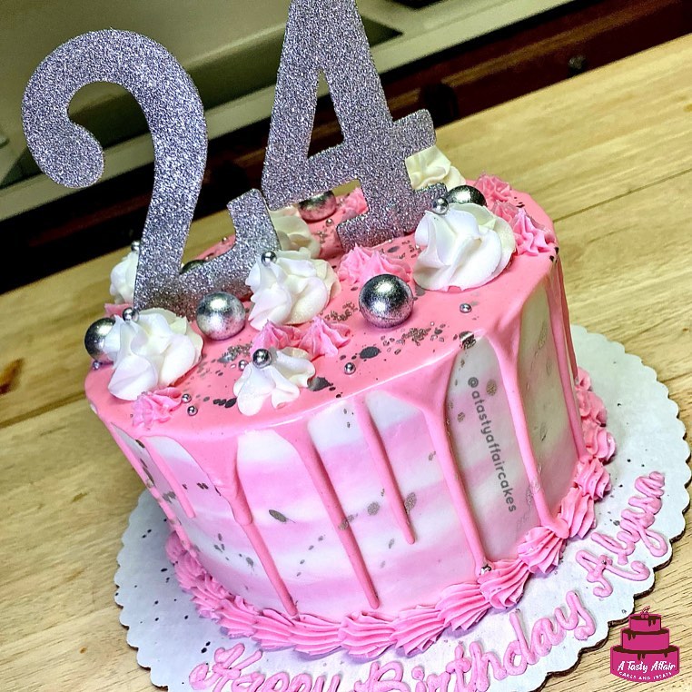 Number Drip Cake (One Color)